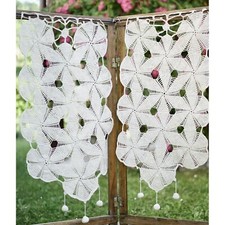 COPPIA TENDINE VINTAGE UNCINETTO 84x41cm