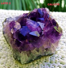► DRUSA  AMETISTA CON CALCITE  CM. 6.67 x 5.68 x 3.44 URUGUAY - AMETHYST   ◄