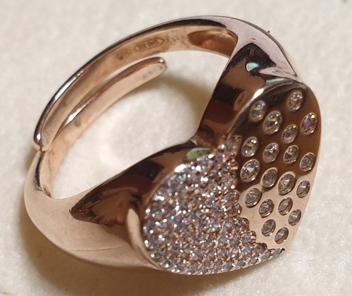 Anello argento rosa