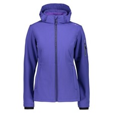 CMP Giacca in Softshell con cappuccio staccabile, Donna - H927 (Viola/Nero)