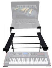 Rockville Doppio Ripiano Portatile + Supporto Controller per Tastiera Novation IMPULSE 49
