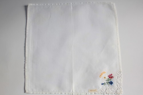 Fazzoletto ricamato cotone