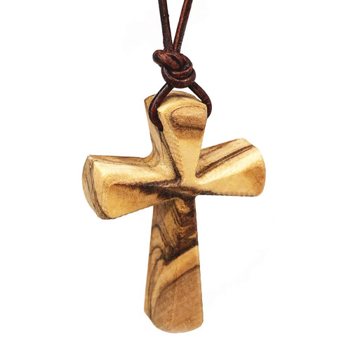 Collana croce legno conica - legno,