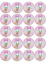 Cialda - Ostia per Cupcakes Nascita Paperina baby 20 Dischetti da 5 cm per dolci