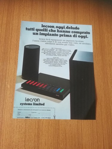 1976 lecson hifi equipment - hifi, ac1