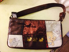 borsa originale disney in pelle color marrone scuro