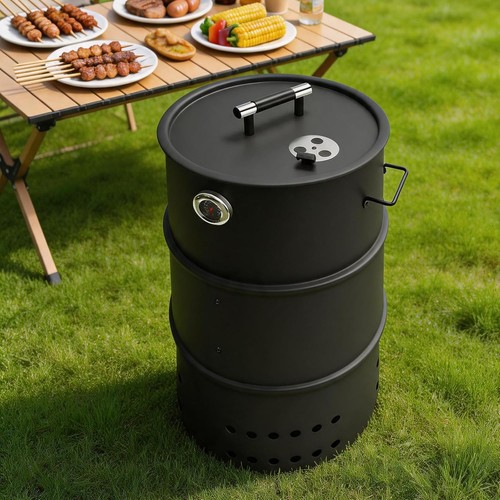 3in1 charcoal smoker bbq - charcoal,