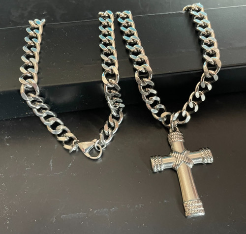 Collana rosario con croce - , in