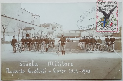 Cartolina scuola militare - cartolina,