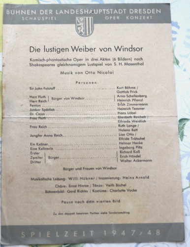 Ddr 1947 oper - /48, lustigen
