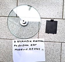 Piatto in vetro con fissaggio x bilancia da cucina e tappo sede pile , marca Cat