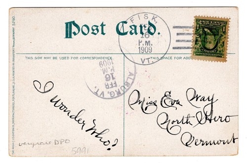 Storia postale 1909 300 1c - postale, #300