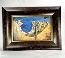 Paesaggio costiero vintage con