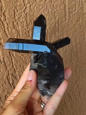 Minerali  **  GRANDE PREZIOSA DRUSA DI QUARZI NERO ARKANSAS