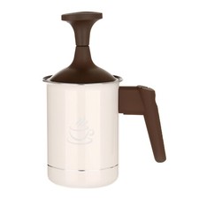 KASANOVA Montalatte per cappuccino da 500 ml, in alluminio e bachelite bianco