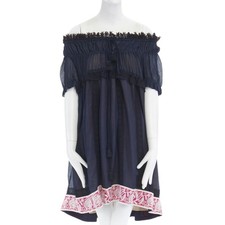 Abito boho CHLOE blu navy