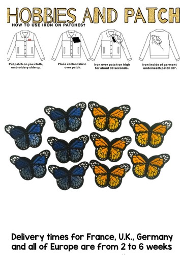 Lotto patch farfalle - 10,