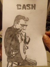  3 disegni Johnny Cash L'uomo