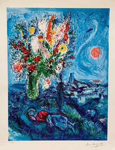 Marc chagall dormeuse - dormeuse, aux