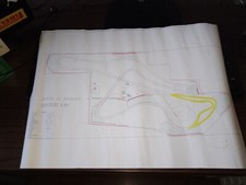 CIRCUITO FERRARI-PISTA DI FIORANO-disegno tecnico-stampa bianca-FERRARI ORIGINALE