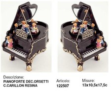 GIOSTRA PIANOFORTE ANTICO H.17 con CARILLON MECCANICO MOVIMENTO MELODIA 122507 