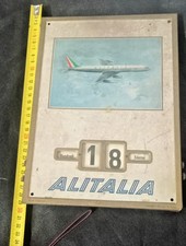 RARISSIMO CALENDARIO PERPETUO IN LATTA COMPAGNIA AEREA ALITALIA - AEROPLANO DC8