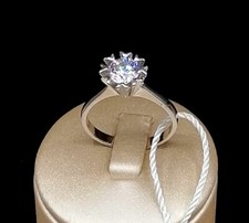 1,00 CT. ANELLO SOLITARIO ORO BIANCO 18 KT TIT 750 CON BRILLANTE, DIAMOND RING