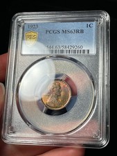 1923 PCGS MS63 RB Lincoln