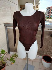 BODY SOTTOGIACCA MARRONE DA DONNA, NUOVO, MARCA LUISA MARIA LUGLI, TG 44