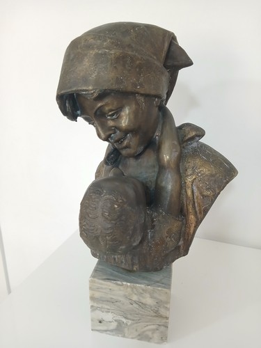 Scultura bronzo maternità - scultura,