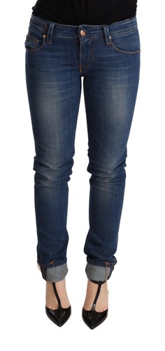 Acht denim jeans blu lavati - denim,
