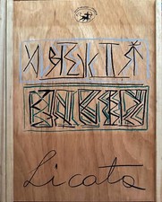 Riccardo Licata serigrafia su legno Composizione 63x48 firmata numerata 1976