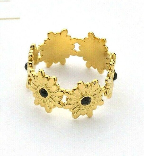 Anello acciaio elfico - anello, floreale
