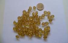 65 BOTTONI BOMBE' RESINA TRASPARENTE GIALLO DIAMETRO 1,1 CM VINTAGE MERCERIA