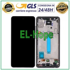 DISPLAY LCD TFT PER SAMSUNG GALAXY A52S 5G SM A528 A528B TOUCH SCREEN FRAME NERO