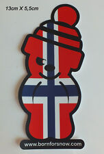 Adesivo Sticker Norvegia Norvegia Bandiera Bandiera Snowboard Sci Born for Snow 