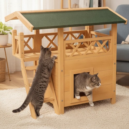 Pawhut casetta per - gatti, in