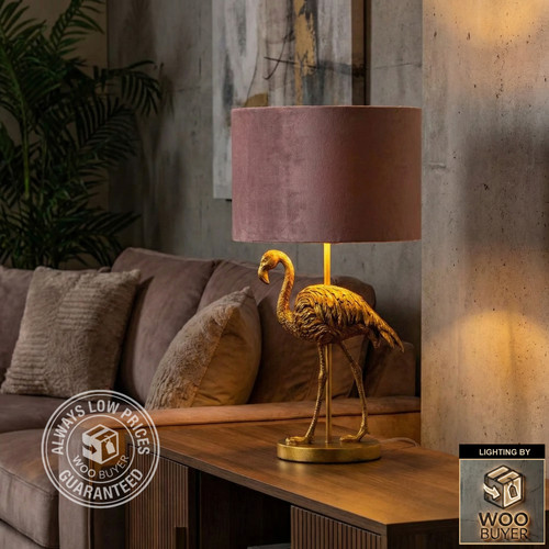 Lampada fenicottero flo oro - lampada,
