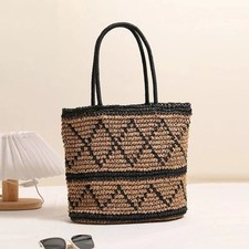 Borsa Paglia Intrecciata Beige
