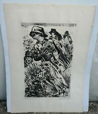  Cesco MAGNOLATO Vendemmia 1963 acquaforte originale firmata PA  50 x 70 cm