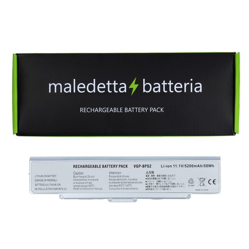 Batteria argento per sony vaio - per,