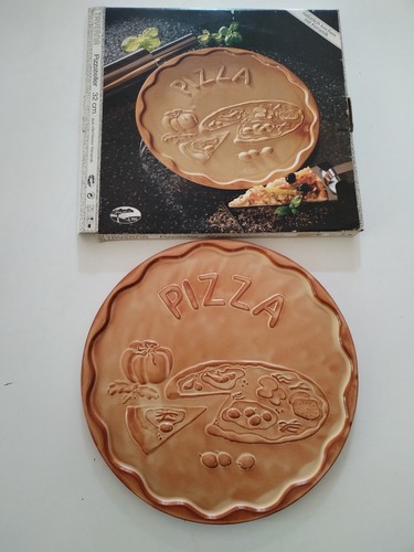 Piatto pizza ceramica marrone - pizza,