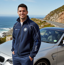 Giacca pile BMW Power blu motore sport jacket, loghi ricamati, taglia S-XXXL