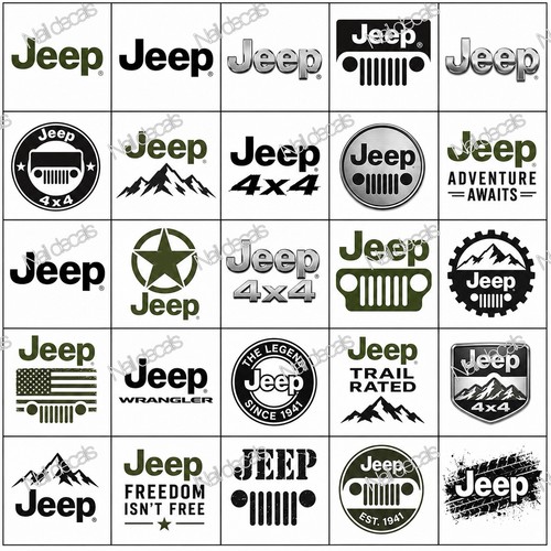 Jeep decalcomanie unghie - decalcomanie,