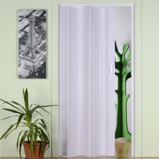 Porta a soffietto bianca in PVC effetto legno porte scomparsa prodotte in italia