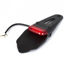 Parafango Posteriore Led Rosso Moto Motocross Universale Faro Enduro Omologato