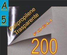 200 FF A5 CARTA ADESIVA TRASPARENTE LUCIDA  POLIPROPILENE STAMPANTE LASER PVC