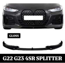 Sdoppiatore labbro anteriore BMW Serie 4 G22 G23 M Sport Performance nero stile AC