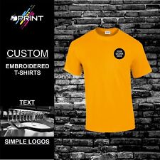 T-shirt ricamata personalizzata Gildan ultra cotone testo personalizzato abbigliamento da lavoro maglietta