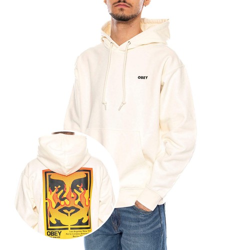 Obey icon stencil flame fleece - obey,